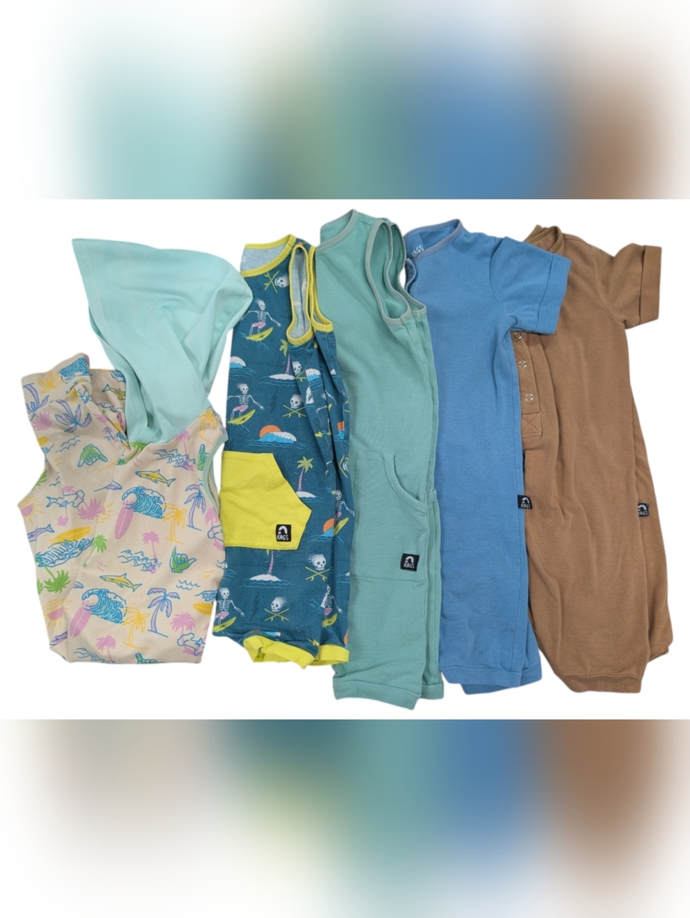 RAGS To Raches Assorted Rompers Lot Size 3/4 & 5/6
